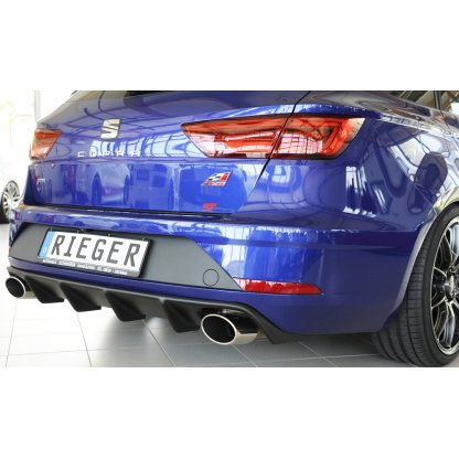 Rieger vložka zadního nárazníku pro Seat Leon Cupra 5F 5-dvéř. (ST/Combi) po faceliftu, plast ABS bez povrchové úpravy