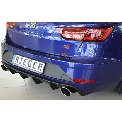 Rieger vložka zadního nárazníku pro Seat Leon Cupra 5F 5-dvéř. (ST/Combi) po faceliftu, plast ABS bez povrchové úpravy