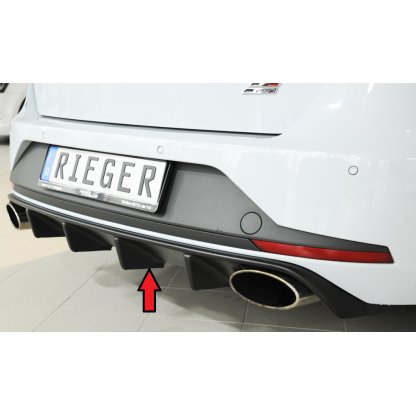 Rieger vložka zadního nárazníku pro Seat Leon Cupra 5F 5-dvéř. (ST/Combi) před faceliftem, plast ABS bez povrchové úpravy