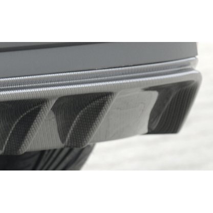 Rieger vložka zadního nárazníku pro Seat Leon FR 5F 3-dvéř. (sc), 5-dvéř. před faceliftem, plast ABS s povrchovou úpravou Carbon-Look, pro dvojitou koncovku vlevo