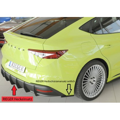 Rieger vložka zadního nárazníku pro Škoda Enyaq iV RS SUV (5AZ), plast ABS bez povrchové úpravy