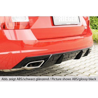 Rieger vložka zadního nárazníku pro Škoda Octavia RS 5E combi, sedan vč. faceliftu, plast ABS bez povrchové úpravy, pro vozy s nasazovacím tažným zařízením