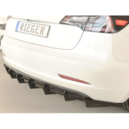 Rieger vložka zadního nárazníku pro Tesla Model 3 003, plast ABS lakovaný do černé lesklé barvy