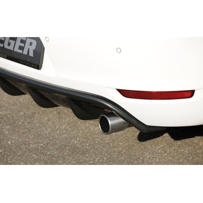 Rieger vložka zadního nárazníku pro Volkswagen Golf 6 GTI 3-dvéř., 5-dvéř., kabriolet, plast ABS s povrchovou úpravou Carbon-Look