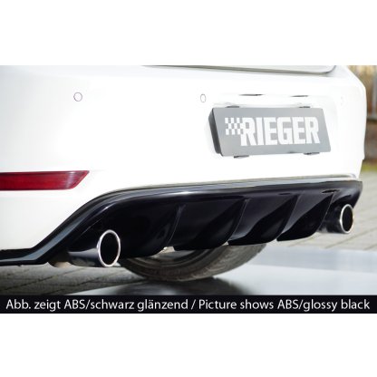 Rieger vložka zadního nárazníku pro Volkswagen Golf 6 GTI 3-dvéř., 5-dvéř., kabriolet, plast ABS s povrchovou úpravou Carbon-Look
