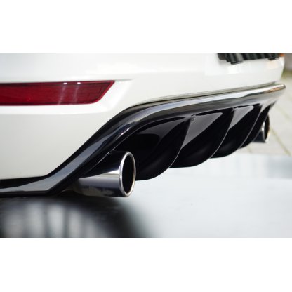Rieger vložka zadního nárazníku pro Volkswagen Golf 6, plast ABS lakovaný do černé lesklé barvy