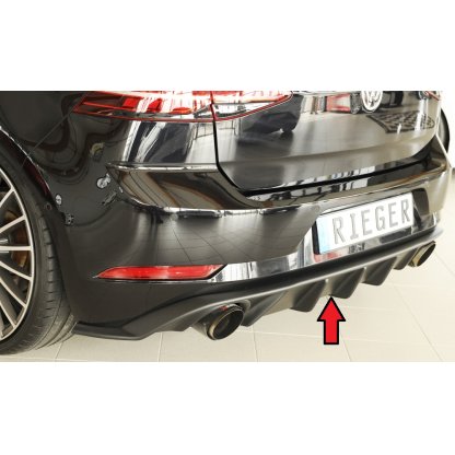 Rieger vložka zadního nárazníku pro Volkswagen Golf 7 GTI 3-dvéř., 5-dvéř. po faceliftu, plast ABS bez povrchové úpravy