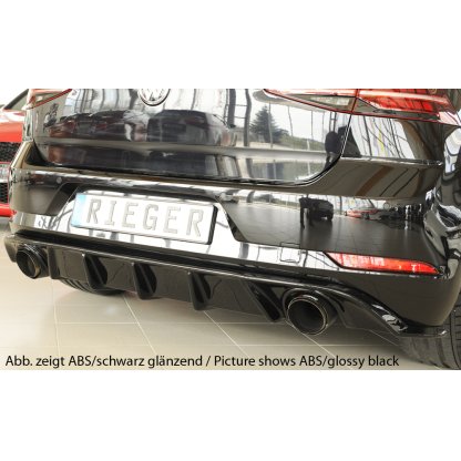 Rieger vložka zadního nárazníku pro Volkswagen Golf 7 GTI 3-dvéř., 5-dvéř. po faceliftu, plast ABS s povrchovou úpravou Carbon-Look