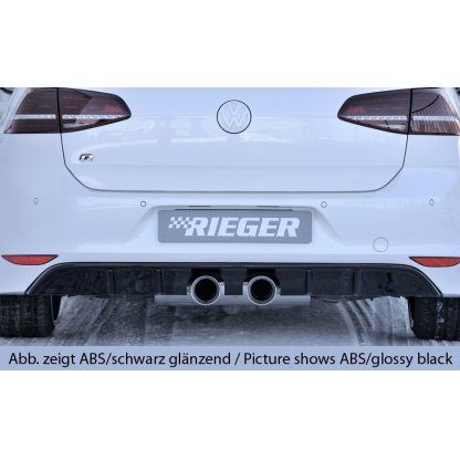 Rieger vložka zadního nárazníku pro Volkswagen Golf 7 R 3-dvéř., 5-dvéř. před faceliftem, plast ABS bez povrchové úpravy