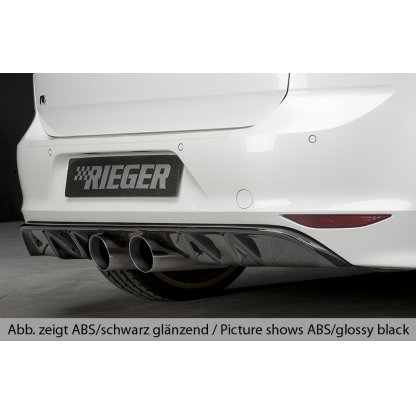 Rieger vložka zadního nárazníku pro Volkswagen Golf 7 R 3-dvéř., 5-dvéř. před faceliftem, plast ABS bez povrchové úpravy