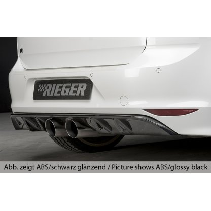 Rieger vložka zadního nárazníku pro Volkswagen Golf 7 R 3-dvéř., 5-dvéř. před faceliftem, plast ABS s povrchovou úpravou Carbon-Look
