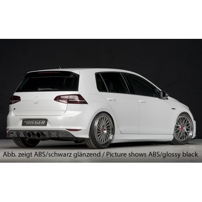Rieger vložka zadního nárazníku pro Volkswagen Golf 7 R 3-dvéř., 5-dvéř. před faceliftem, plast ABS s povrchovou úpravou Carbon-Look