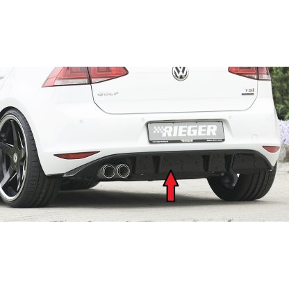 Rieger vložka zadního nárazníku pro Volkswagen Golf 7 vč. GTD 3-dvéř., 5-dvéř. před faceliftem, plast ABS lakovaný do černé lesklé barvy