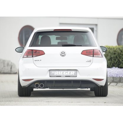 Rieger vložka zadního nárazníku pro Volkswagen Golf 7 vč. GTD 3-dvéř., 5-dvéř. před faceliftem, plast ABS lakovaný do černé lesklé barvy