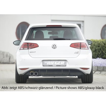 Rieger vložka zadního nárazníku pro Volkswagen Golf 7 vč. GTD 3-dvéř., 5-dvéř. před faceliftem, plast ABS s povrchovou úpravou Carbon-Look
