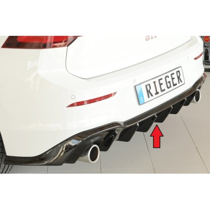 Rieger vložka zadního nárazníku pro Volkswagen Golf 8 GTI 5-dvéř., plast ABS lakovaný do černé lesklé barvy
