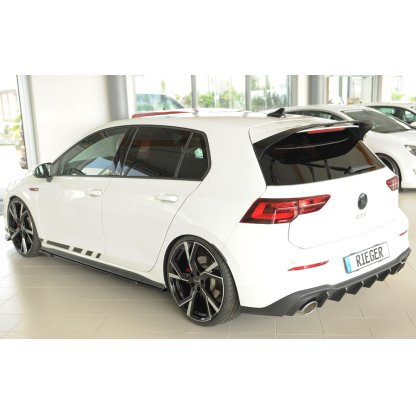 Rieger vložka zadního nárazníku pro Volkswagen Golf 8 GTI Clubsport 5-dvéř., plast ABS bez povrchové úpravy