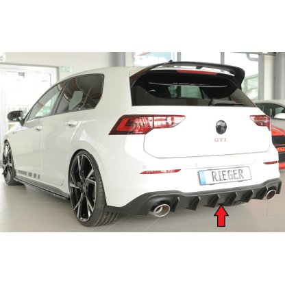 Rieger vložka zadního nárazníku pro Volkswagen Golf 8 GTI Clubsport 5-dvéř., plast ABS bez povrchové úpravy