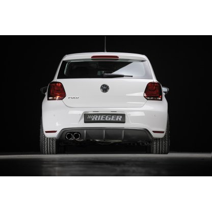 Rieger vložka zadního nárazníku pro Volkswagen Polo 6 GTI 3-dvéř., 5-dvéř. před faceliftem, plast ABS s povrchovou úpravou Carbon-Look