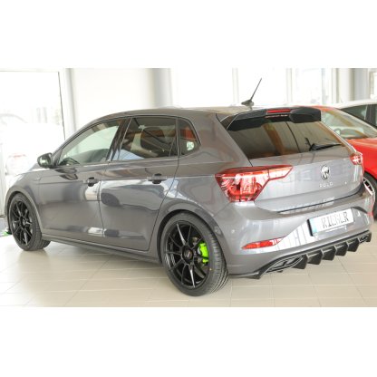 Rieger vložka zadního nárazníku pro Volkswagen Polo AW 5-dvéř., plast ABS bez povrchové úpravy, R-Line, r.v. 06/2017-05/2021