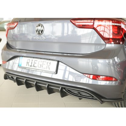 Rieger vložka zadního nárazníku pro Volkswagen Polo AW 5-dvéř., plast ABS bez povrchové úpravy, R-Line, r.v. 06/2021-