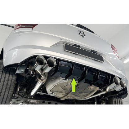 Rieger vložka zadního nárazníku pro Volkswagen Polo AW 5-dvéř., plast ABS lakovaný do černé lesklé barvy, Facelift