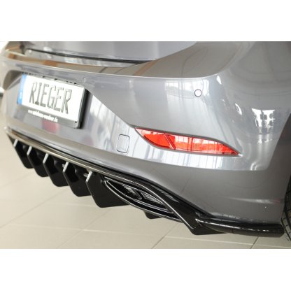 Rieger vložka zadního nárazníku pro Volkswagen Polo AW 5-dvéř., plast ABS lakovaný do černé lesklé barvy, R-Line, r.v. 06/2021-