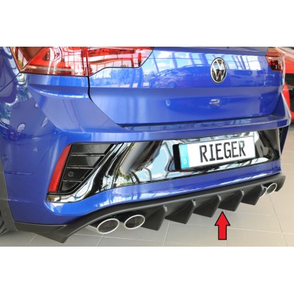 Rieger vložka zadního nárazníku pro Volkswagen T-roc R A1 5-dvéř., plast ABS bez povrchové úpravy, pro vozy s tažným zařízením