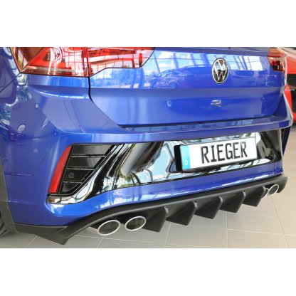 Rieger vložka zadního nárazníku pro Volkswagen T-roc R A1 5-dvéř., plast ABS bez povrchové úpravy, pro vozy s tažným zařízením