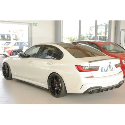 Rieger vložka zadního nárazníku (pro vozy s tažným zařízením) pro BMW řada 3 G21 touring, plast ABS bez povrchové úpravy, pro orig. koncovky vlevo/vpravo (M340i/M340d)