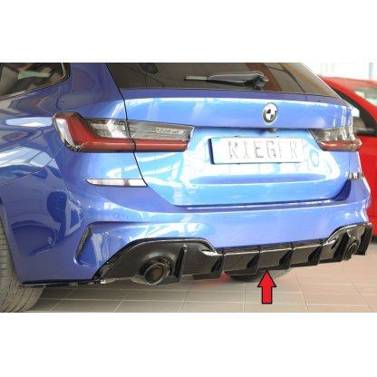 Rieger vložka zadního nárazníku (pro vozy s tažným zařízením) pro BMW řada 3 G21 touring, plast ABS lakovaný do černé lesklé barvy