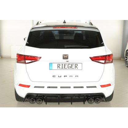 Rieger vložka zadního nárazníku (pro vozy s tažným zařízením) pro Seat Ateca Cupra 5FP, plast ABS lakovaný do černé lesklé barvy
