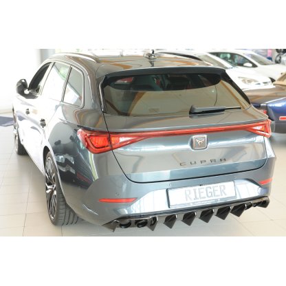 Rieger vložka zadního nárazníku (pro vozy s tažným zařízením) pro Seat Leon KL 5-dvéř. (ST/sportstourer), plast ABS lakovaný do černé lesklé barvy
