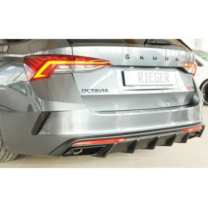 Rieger vložka zadního nárazníku (pro vozy s tažným zařízením) pro Škoda Octavia RS NX combi, plast ABS bez povrchové úpravy