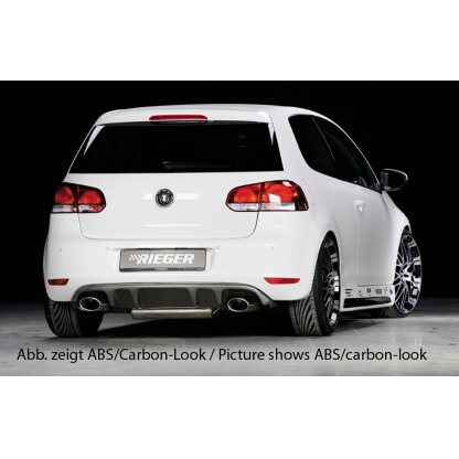 Rieger vložka zadního nárazníku s dvojitými žebry pro Volkswagen Golf 6 GTD, GTI 3-dvéř., 5-dvéř., kabriolet, plast ABS bez povrchové úpravy