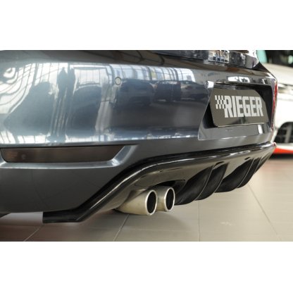 Rieger vložka zadního nárazníku s dvojitými žebry pro Volkswagen Golf 6 vč. GTD 3-dvéř., 5-dvéř., kabriolet, plast ABS lakovaný do černé lesklé barvy