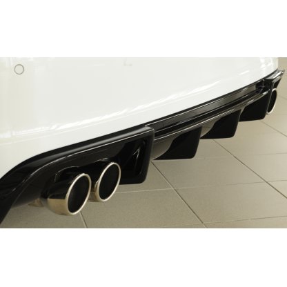 Rieger vložka zadního nárazníku (Typ: 88142) pro Audi A3 S3 8V 3-dvéř. (hatchback 8V1), 5-dvéř. (sportback 8VA) před faceliftem, plast ABS lakovaný do černé lesklé barvy