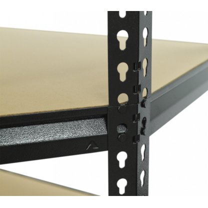 Rohový policový regál, 5 polic - 1830 x 730 x 730 mm - AH017