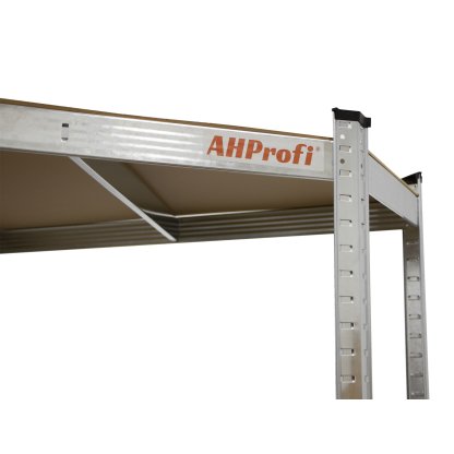 Rohový policový regál, 5 polic - 900 x 900 x 1800 mm - AH3002