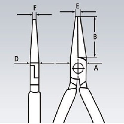 Rovné ploché kleště 125 mm Knipex pro jemnou mechaniku chromované - 3713125