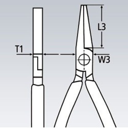 Rovné ploché kleště 140 mm Knipex - 2002140