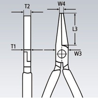 Rovné ploché kleště 160 mm Knipex s dlouhými čelistmi - 3301160
