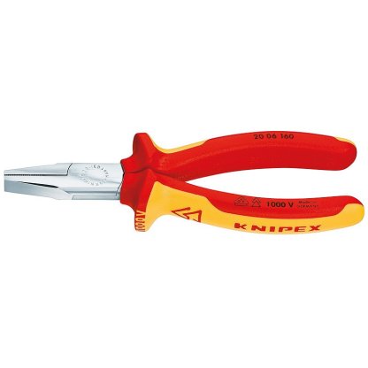Rovné ploché kleště 160 mm Knipex VDE chromované - 2006160