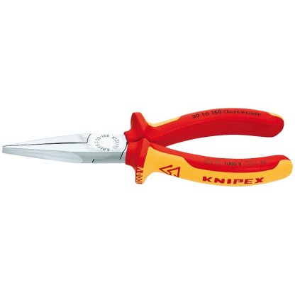 Rovné ploché kleště 160 mm Knipex VDE typu Langbeck chromované - 3016160