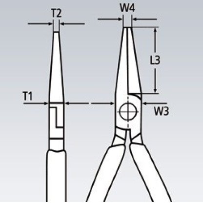Rovné ploché kleště s břitem 140 mm - 2301140