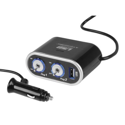 Rozdvojka zapalovače s kabelem, 12/24V, 1xUSB 1A, 58613