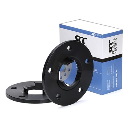 Rozšiřovací podložky 10mm 5/130-71,6 (SCC 12424W černé elox) Porsche system 2P, 2ks
