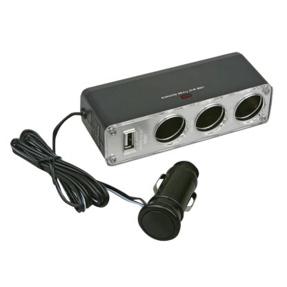 Roztrojka s kabelem 12/24V, 1xUSB, 61495
