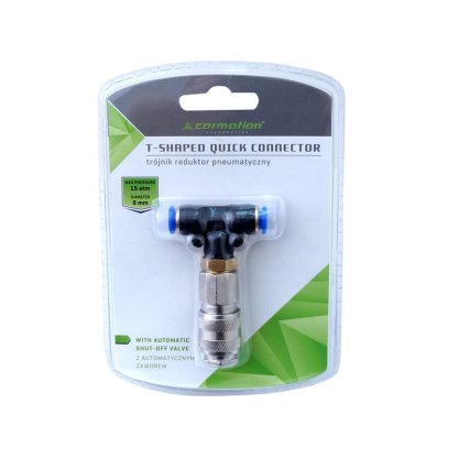Rychlospojka tvar T, 12 mm / 6 mm / 6 mm, 10 BAR, 58170