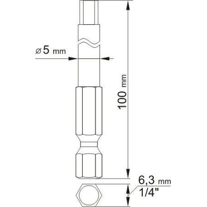 Sada bitů 1/4" 2 ks IMBUS L=100 mm 3, 5 mm